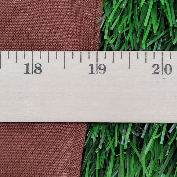 Vintage 80s MOD Polo Shirt Medium 19x28 Brown - Picture 12 of 13